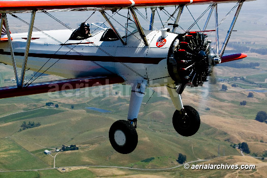 © aerialarchives.com air to air aerial photograph of Stearman Over Sonoma County, B0PXY8,
AHLB3052