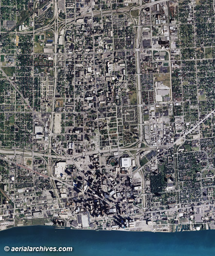 © aerialarchives.com Detroit, Michigan, aerial map,
AHLV3054