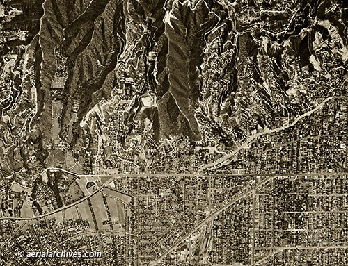 historical aerial photograph Beverly Hills California AHLV3279